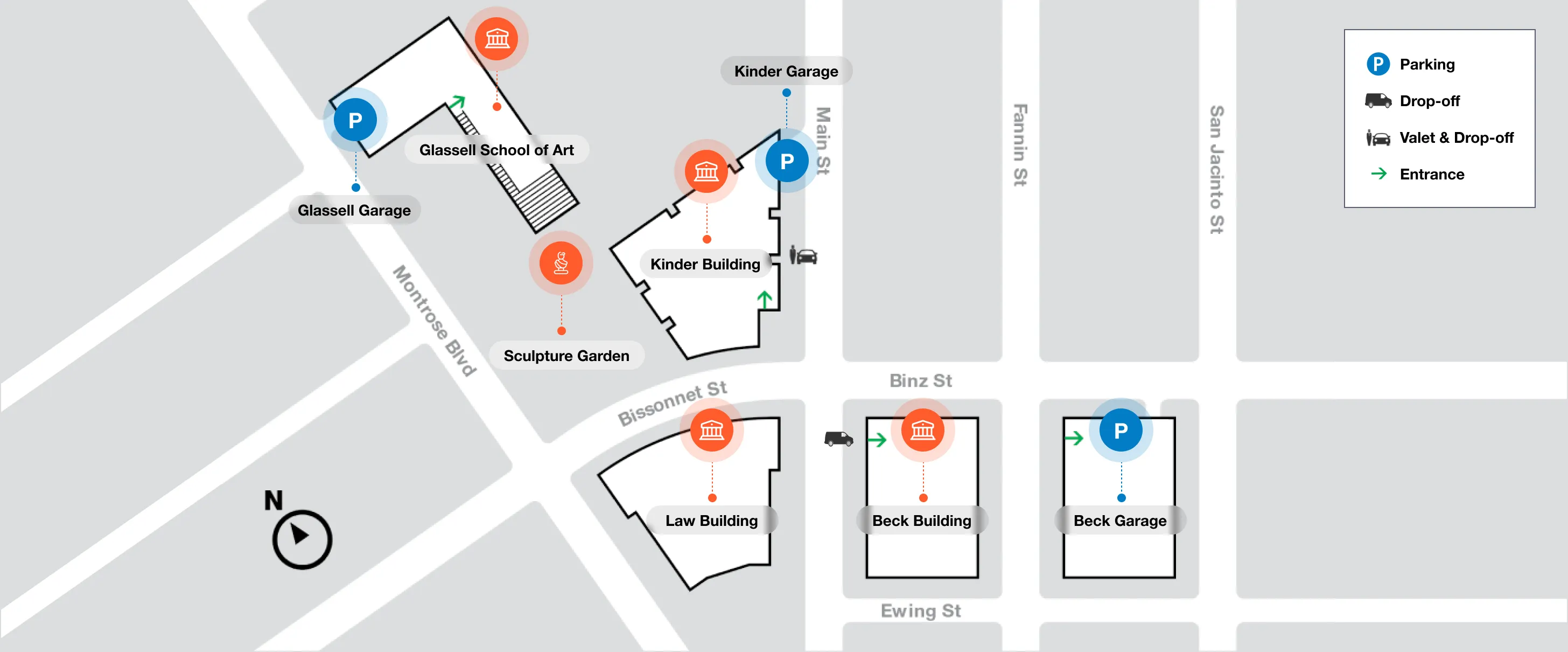 MFAH parking map